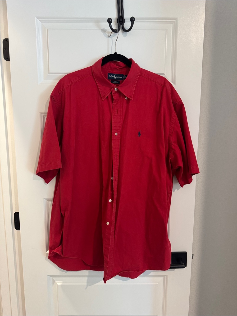 Polo by Ralph Lauren Red Short-Sleeve Button-Down Shirt
